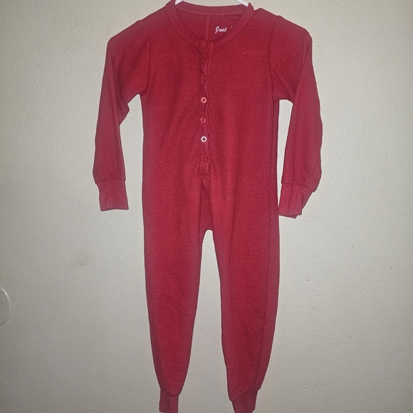 Just Love Vibrant Red Kids Footie Pajama - Picture 2 of 6